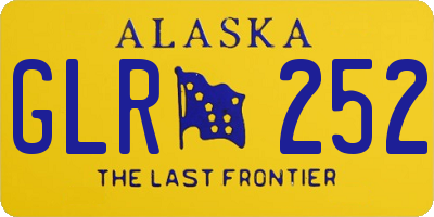 AK license plate GLR252