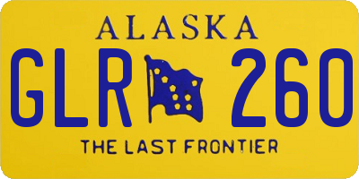 AK license plate GLR260