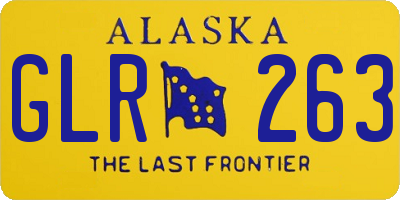 AK license plate GLR263
