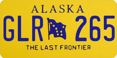 AK license plate GLR265
