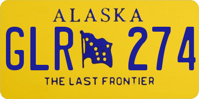 AK license plate GLR274