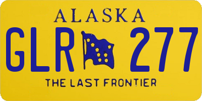AK license plate GLR277