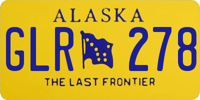 AK license plate GLR278