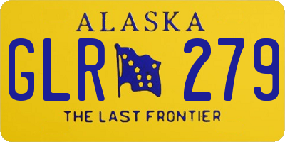 AK license plate GLR279