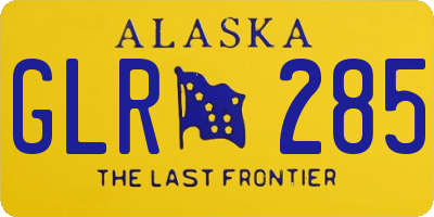 AK license plate GLR285