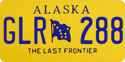 AK license plate GLR288