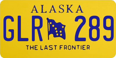 AK license plate GLR289