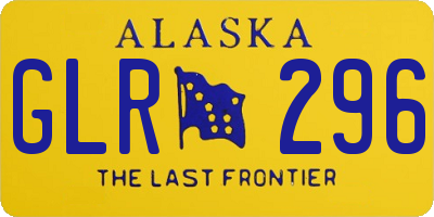 AK license plate GLR296