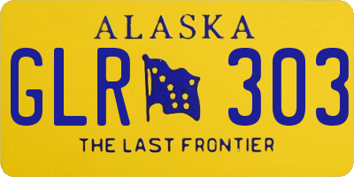 AK license plate GLR303