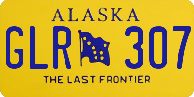 AK license plate GLR307