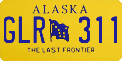 AK license plate GLR311