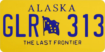 AK license plate GLR313