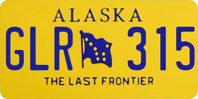 AK license plate GLR315