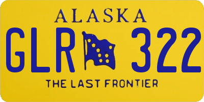 AK license plate GLR322