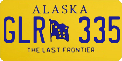 AK license plate GLR335