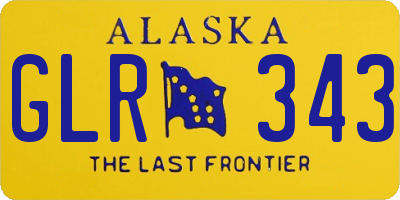 AK license plate GLR343