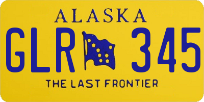 AK license plate GLR345