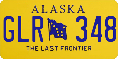 AK license plate GLR348