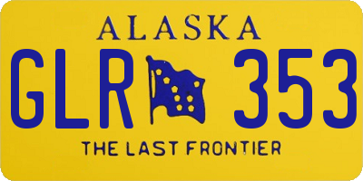 AK license plate GLR353