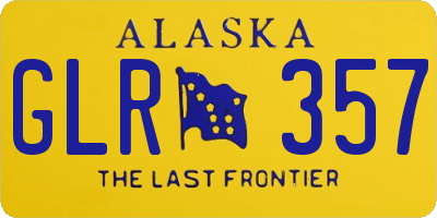 AK license plate GLR357