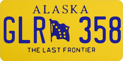 AK license plate GLR358