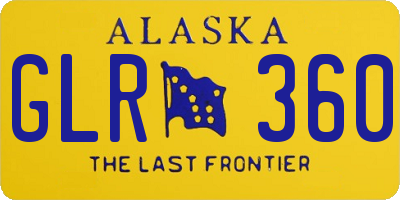 AK license plate GLR360