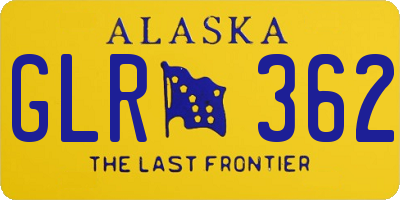 AK license plate GLR362