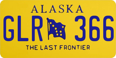 AK license plate GLR366