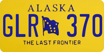 AK license plate GLR370