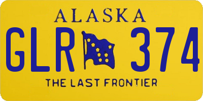 AK license plate GLR374