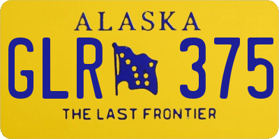 AK license plate GLR375