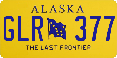 AK license plate GLR377