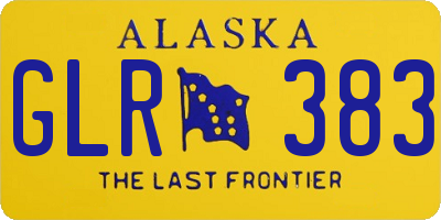 AK license plate GLR383