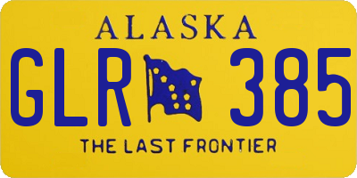 AK license plate GLR385