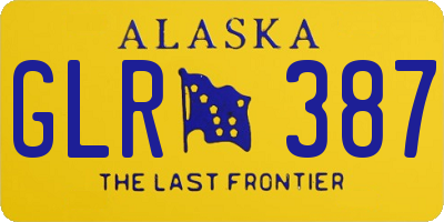 AK license plate GLR387