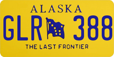 AK license plate GLR388