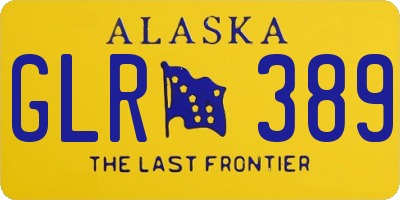 AK license plate GLR389