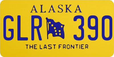 AK license plate GLR390