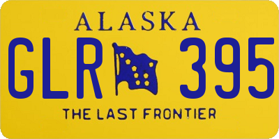 AK license plate GLR395