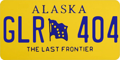 AK license plate GLR404