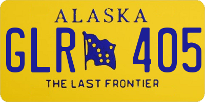 AK license plate GLR405