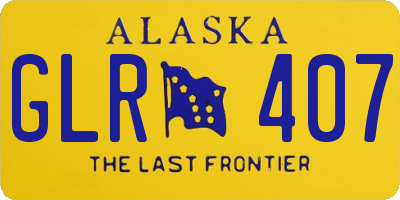 AK license plate GLR407