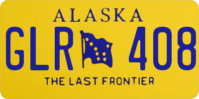 AK license plate GLR408