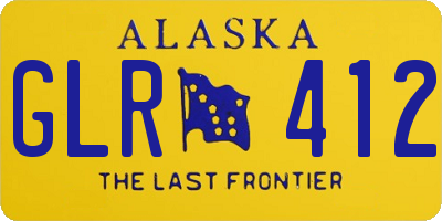 AK license plate GLR412