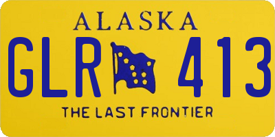 AK license plate GLR413