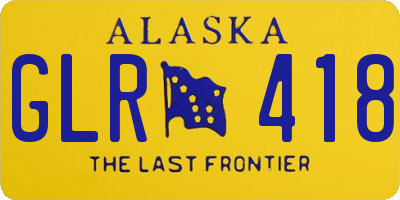 AK license plate GLR418