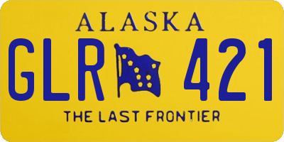 AK license plate GLR421