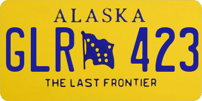 AK license plate GLR423