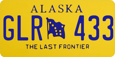AK license plate GLR433