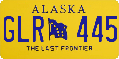 AK license plate GLR445